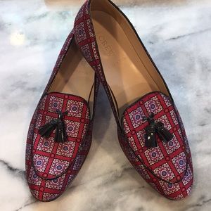 J. Crew Biella Fabric Tassel Loafer -  8
